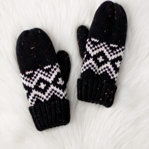 Marlee Black Speckled Mitten