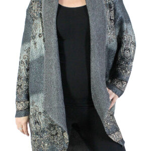 Floral Art Crush Cardigan – Grey