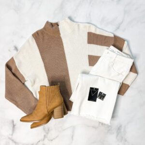 Kelli Stripe Colorblock Sweater