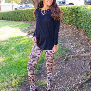 Soft Seeker Leggings – Tiger Print