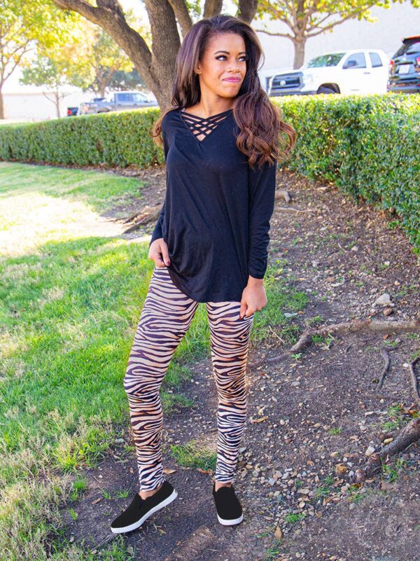 Soft Seeker Leggings – Tiger Print