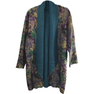 Floral Art Crush Cardigan – Jewel Tone