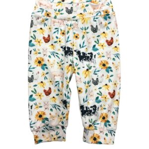 Farm Animal Floral Joggers