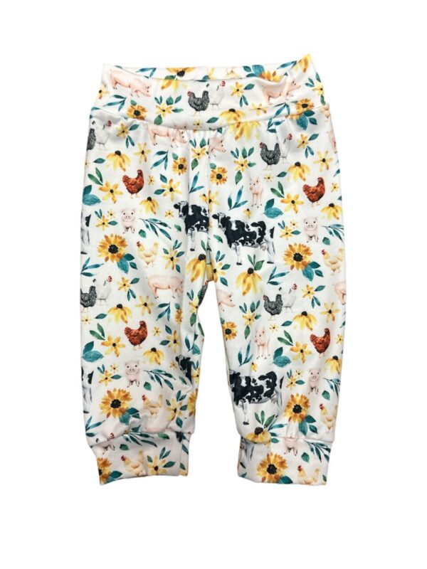 Farm Animal Floral Joggers