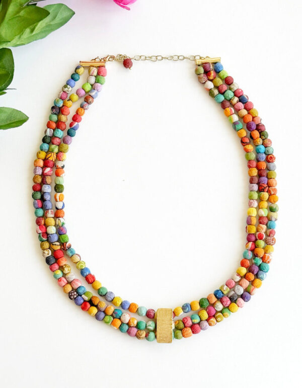 Kantha Luminous Inlay Necklace