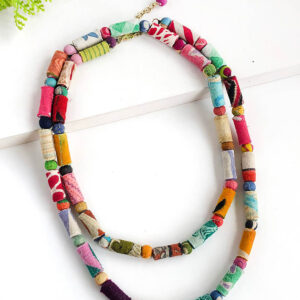 Kantha Dot Dash Necklace