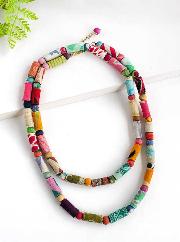 Kantha Dot Dash Necklace