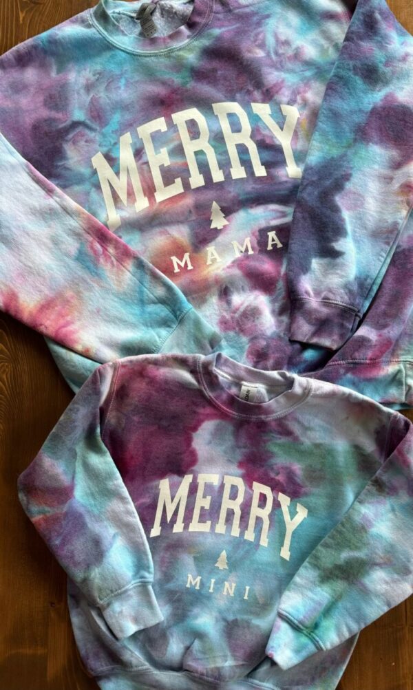 Merry Mama Ice Dye Crewneck Sweatshirt