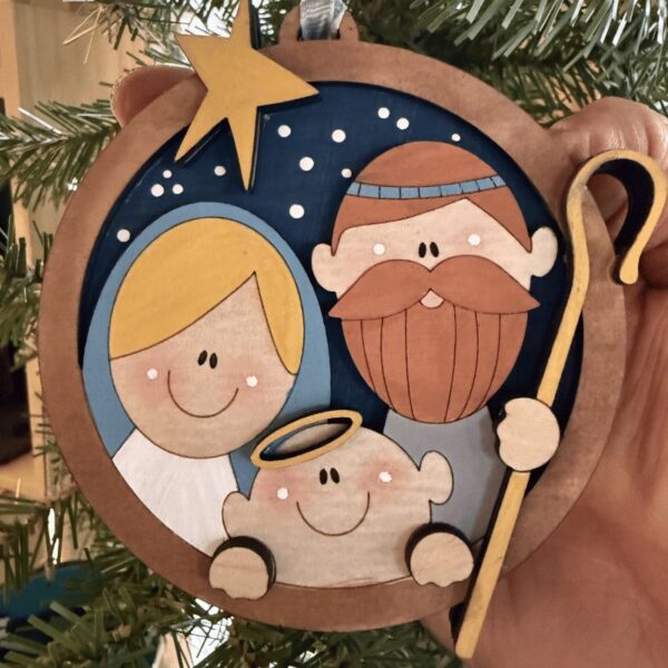 Hand Painted Nativity Ornament