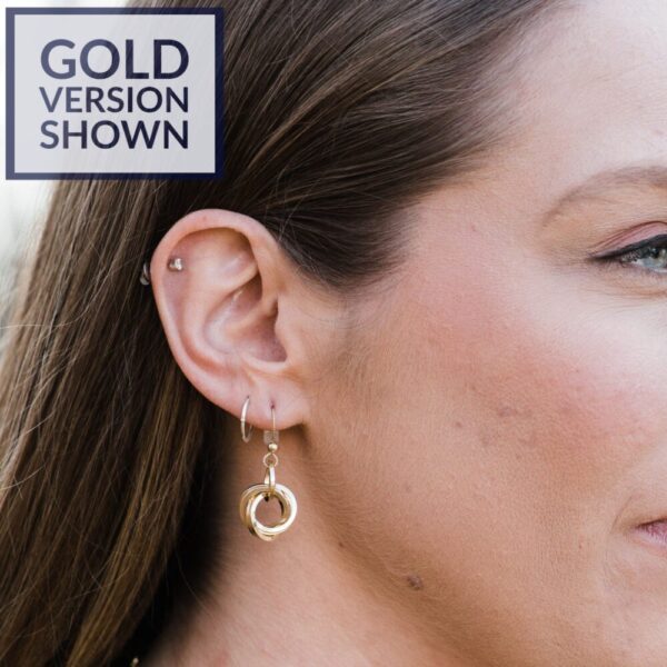 AS SEEN IN the Lifetime Movie “The Christmas Edition” – Classic Love Knot Dangle Earrings in 14K Yellow Gold Fill