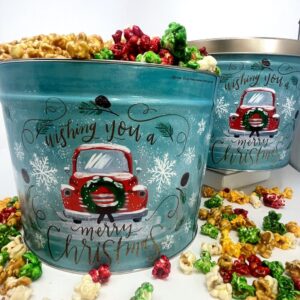 Vintage Christmas Gourmet Popcorn Tins