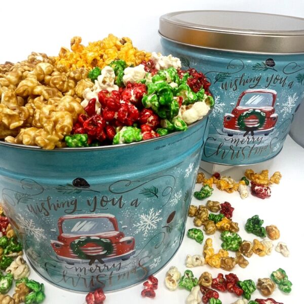 Vintage Christmas Gourmet Popcorn Tins