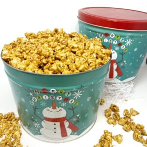 Fun Snowman Gourmet Popcorn Tins