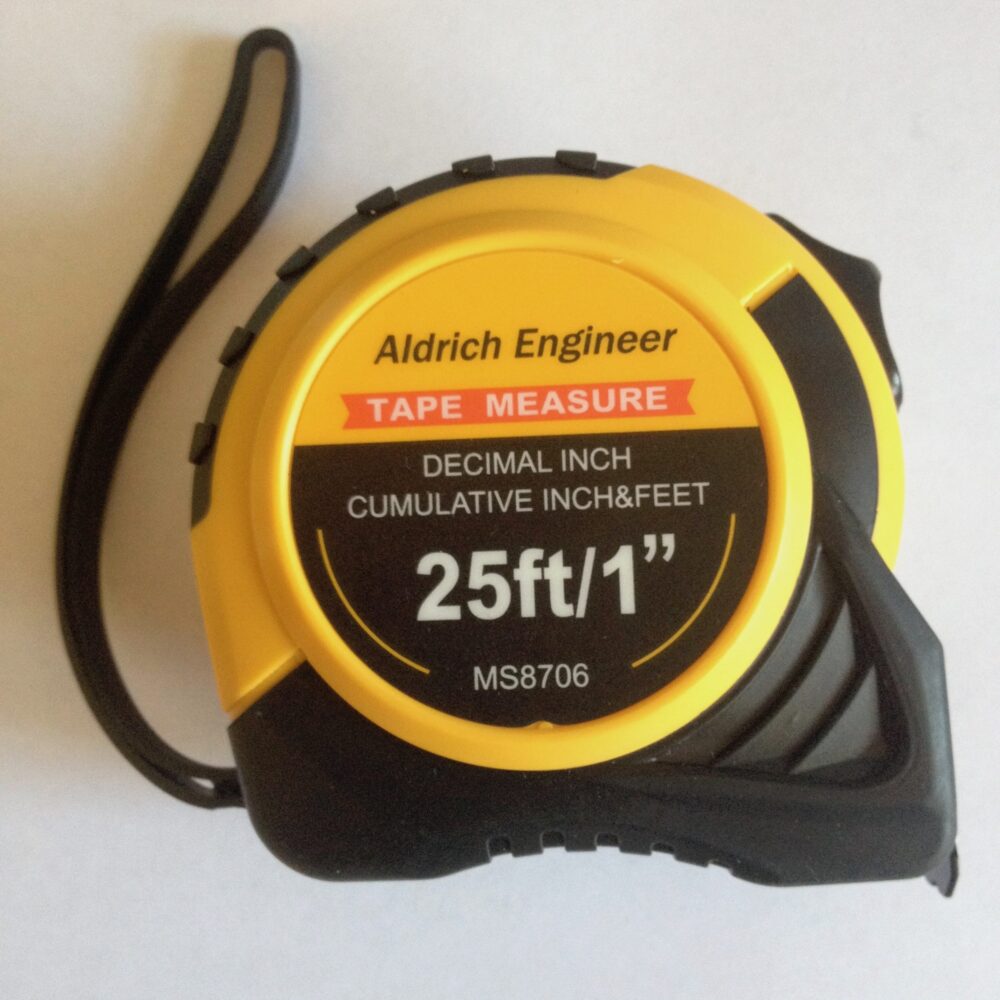 25 ft/300 in decimal inch tape measure steel, not for survey work