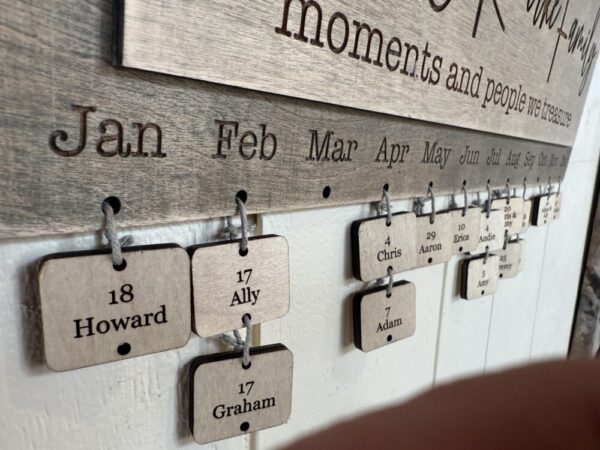 Wooden Handmade Family Calendar