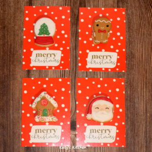 4 Mini Christmas Cookie Cards