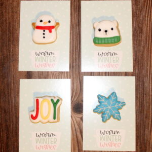 4 Mini Warm Winter Wishes Cookie Cards