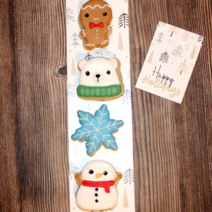 4 pack of Mini Winter Holiday Cookies