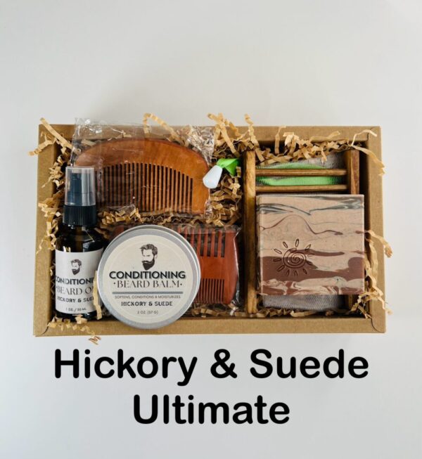 Beard Care Gift Set – Hickory & Suede