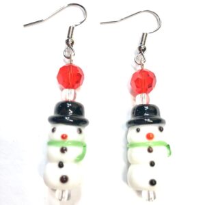 Handmade Snowmen Earrings Women’s Christmas Gift