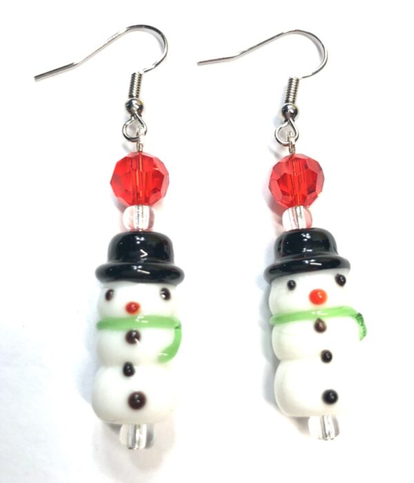 Handmade Snowmen Earrings Women’s Christmas Gift