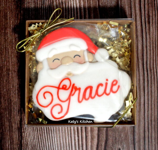 Personalized Christmas Santa Cookie Gift