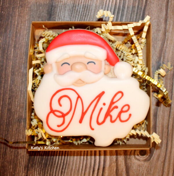 Personalized Christmas Santa Cookie Gift