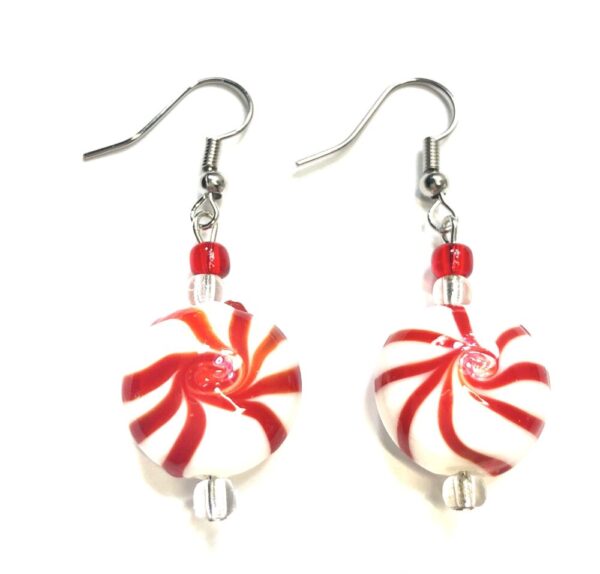 Handmade Peppermint Candy Women’s Earrings