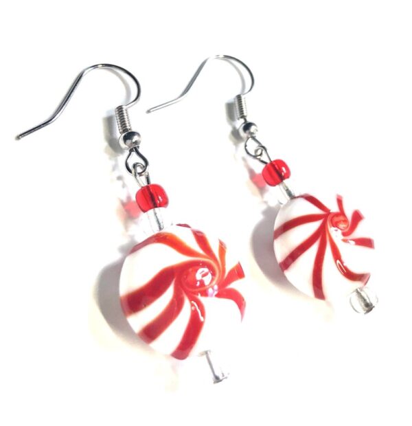 Handmade Peppermint Candy Women’s Earrings