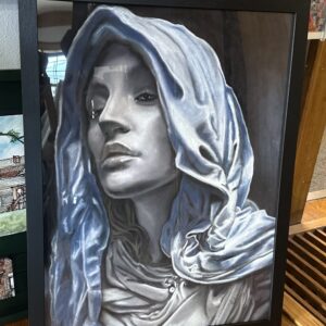 Mary Magdalene in charcoal by Deb Weiser