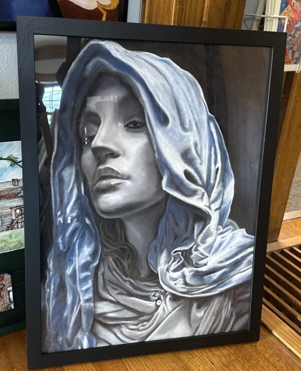 Mary Magdalene in charcoal by Deb Weiser