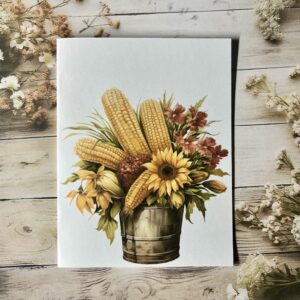 Iowa corn bouquet greeting card