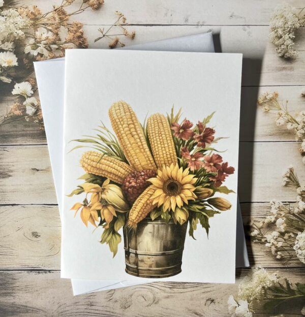 Iowa corn bouquet greeting card