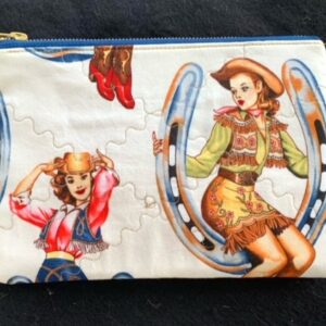 Quilted cloth Zipper Bag by Artist Tamara White