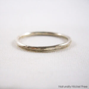 Hammered Stacking Ring, Argentium Sterling Silver