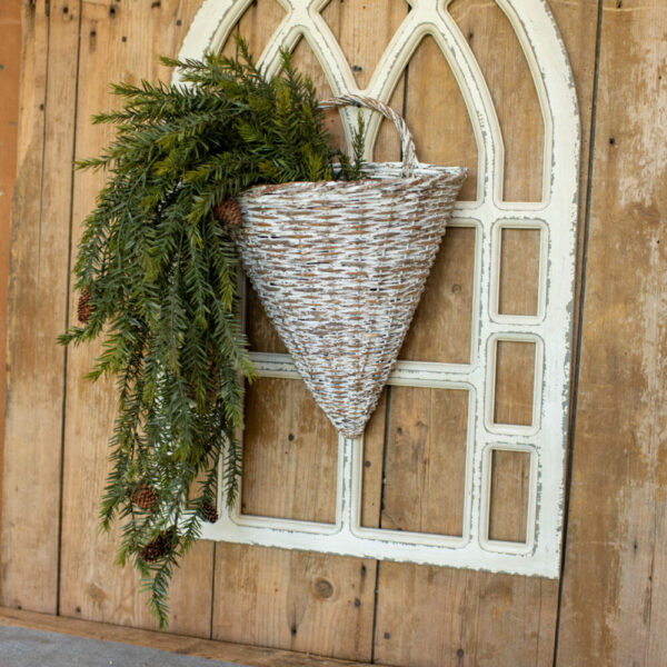 DRAPING PINE BUSH WITH PINECONES