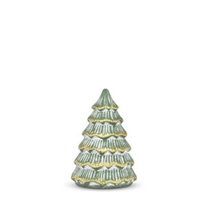 Mini Christmas Tree with Glitter-Green/Gold