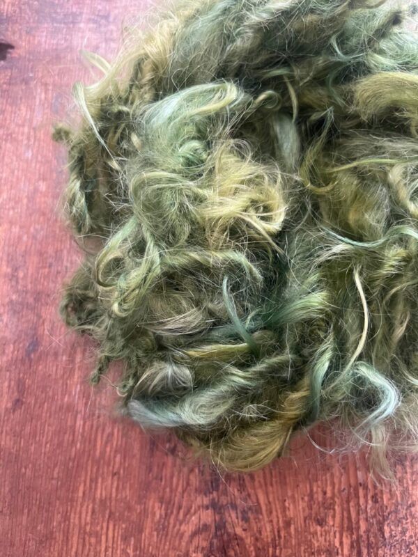 O Tannenbaum, green mohair art yarn, 20 yards