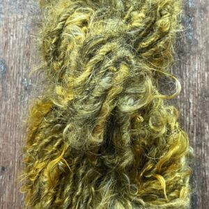 Cornucopia – mustard yellow mohair art yarn, 20 yards