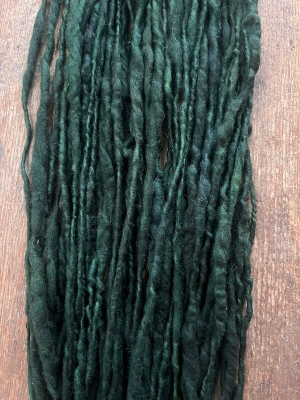 Evergreen, 50 yards handspun merino yarn