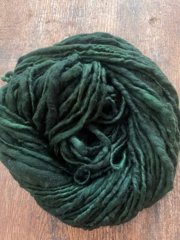 Evergreen, 50 yards handspun merino yarn