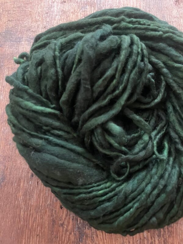 Evergreen, 50 yards handspun merino yarn