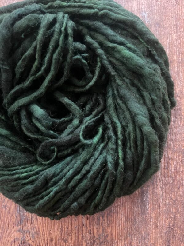 Evergreen, 50 yards handspun merino yarn