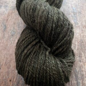 250 yards Moss & Bark green/brown handspun alpaca yarn