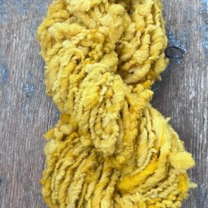 Buttered popcorn – nubbly textured Southdown wool handspun art yarn