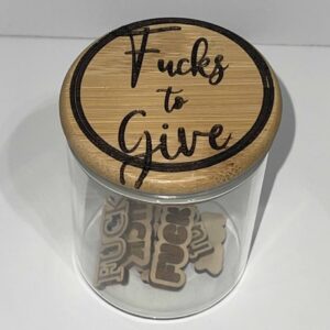 NSFW Fucks to Give Glass Jar – Large – 7.5 oz