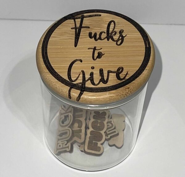 NSFW Fucks to Give Glass Jar – Large – 7.5 oz