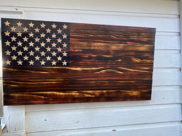 America Wooden Flag Traditional