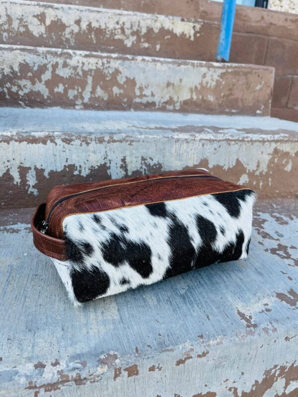 Leather & Cowhide Kit Bag – Toiletry – shaving kit