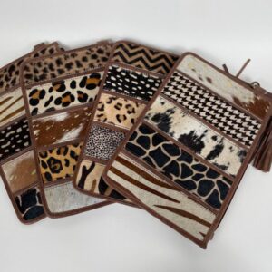 Emily Wristlet Cowhide Pouch